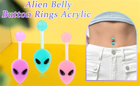 alien belly ring|Amazon.com: Alien Belly Button Rings.